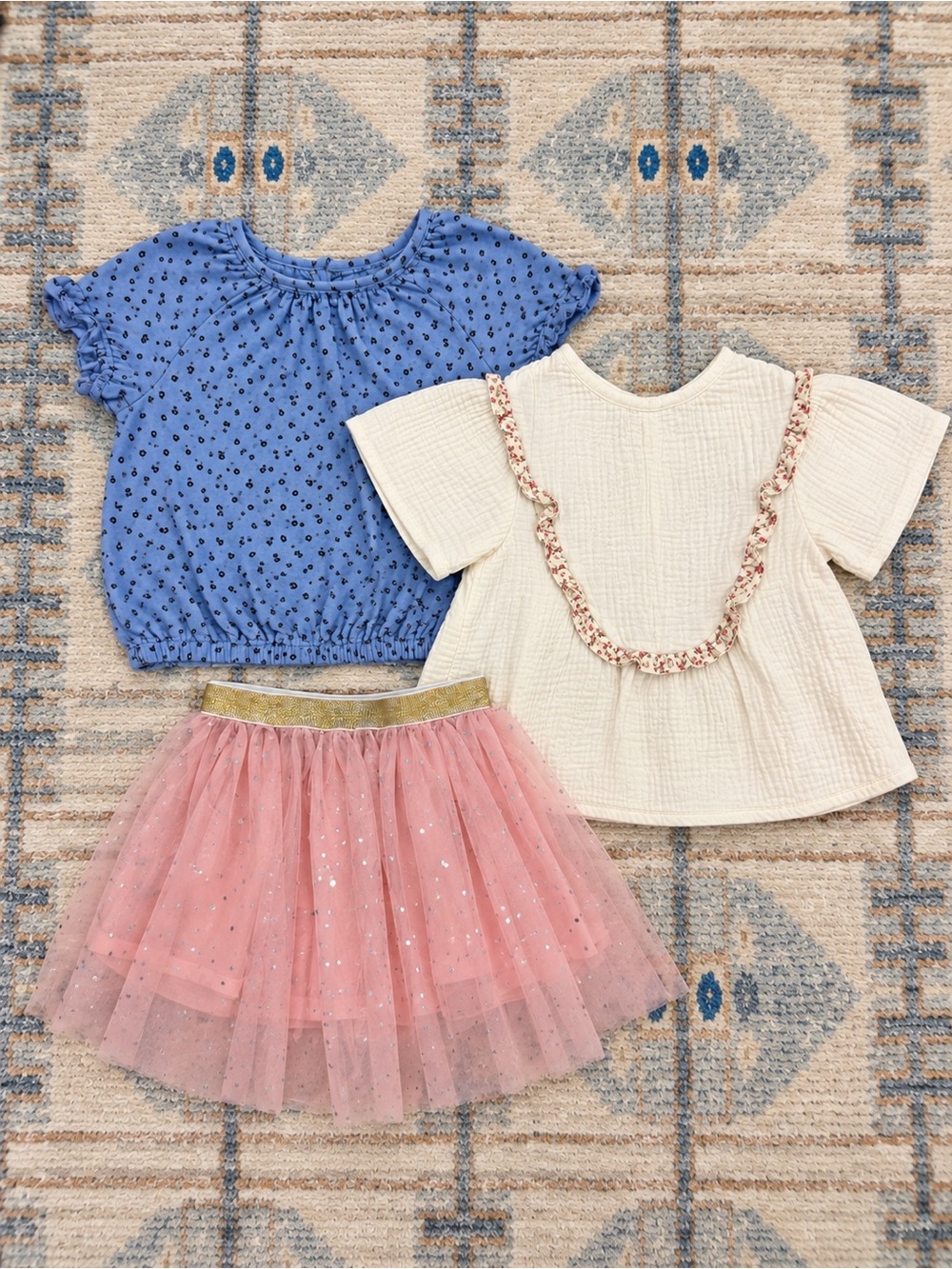 2 Zara blouses and tulle skirt 3-4T